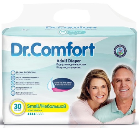 Подгузники для взрослых «Dr.Comfort» Adult Diaper Jumbo Small 30 шт.