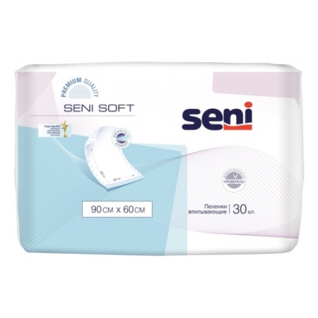 Пеленки одноразовые впитывающие Seni Soft 90х60см, 30 шт