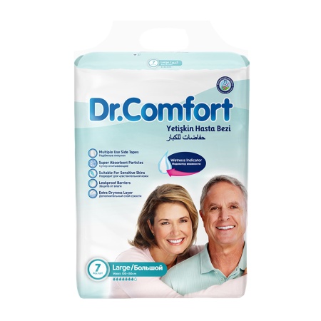 Подгузники для взрослых «Dr.Comfort» Adult Diaper Jumbo Large 7 шт.