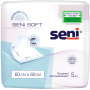 Пеленки одноразовые впитывающие Seni  Soft 60х60см. 5 шт.