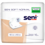 Пеленки одноразовые впитывающие Seni  Normal Soft . 60х60см. 10 шт