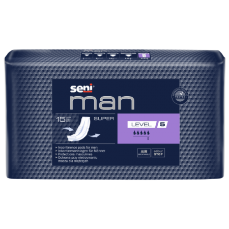 Вкладыши урологические SENI MAN  SUPER LEVEL 5 15 шт