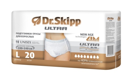 Подгузники-трусы для взрослых Dr.Skipp Ultra L (20шт)
