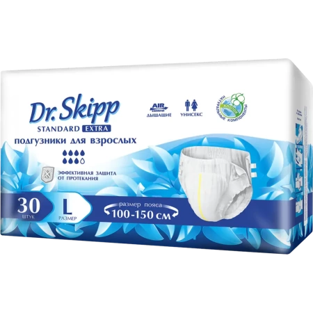 Подгузники для взрослых Dr.Skipp Standard Extra, размер L, 30 шт