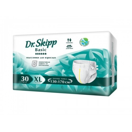 Подгузники для взрослых Dr.Skipp Basic, размер XL, 30 шт