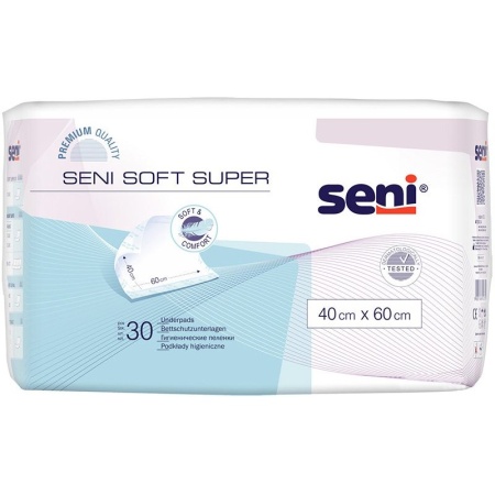 Пеленки одноразовые впитывающие Seni  Soft 40х60см. 30 шт.