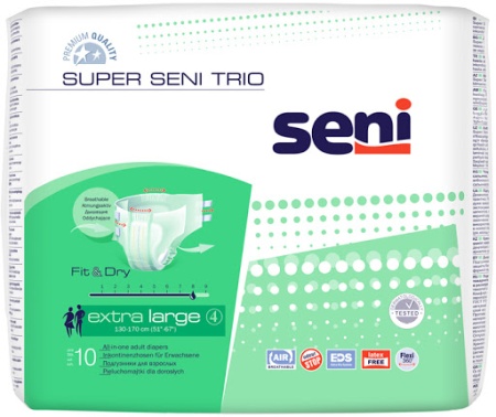 Подгузники для взрослых Seni Super Trio Extra Large 10 шт.