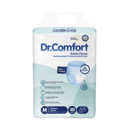 Трусики впитывающие Dr.Comfort Adult Pants Medium 10 шт.