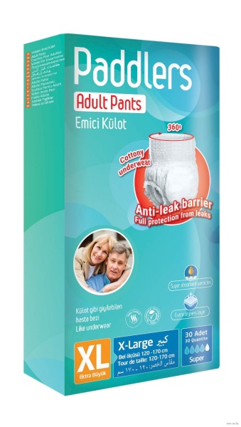Трусики впитывающие для взрослых PADDLERS Adult Pants Extra Large 30 шт.